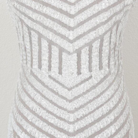 Dress the Population Tabitha Cap Sleeve Sequin Dress - M - Picture 3 of 11